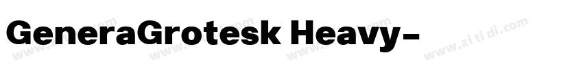 GeneraGrotesk Heavy字体转换